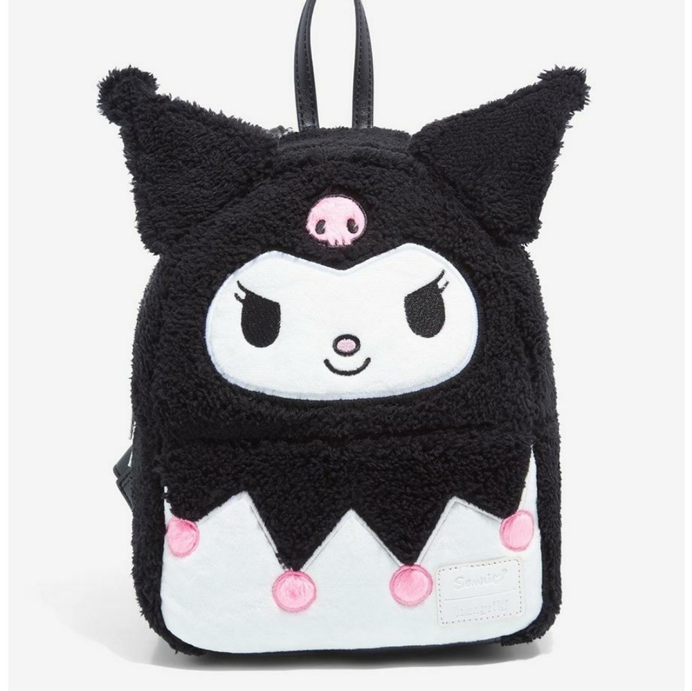 Loungefly Sanrio Kuromi faux fur mini backpack Anime